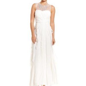 Adrianna Papell formal white tiered dress